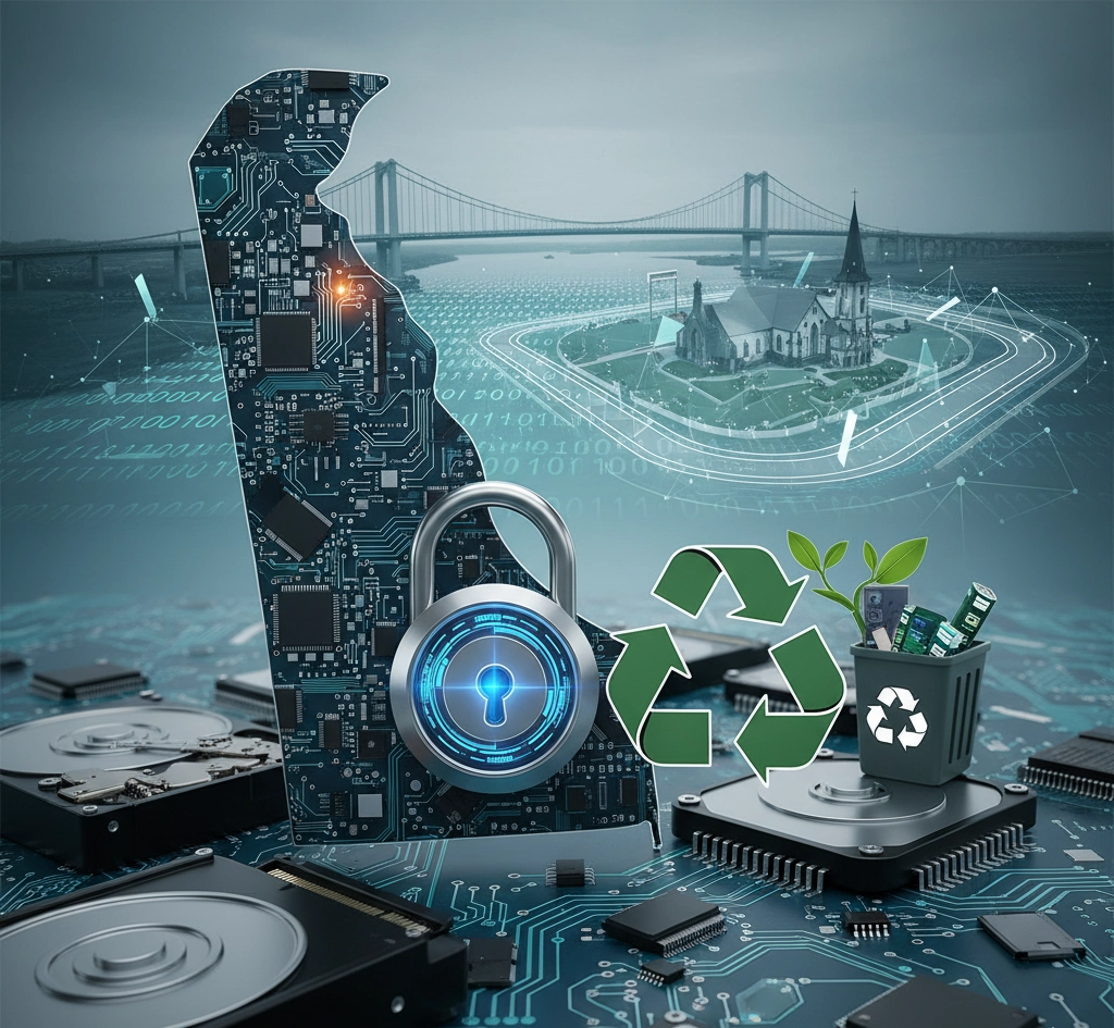 Delaware data destruction & e-waste compliance: 2025 requirements for businesses 1 Delaware data destruction laws - hard drive shredding | secure paper shredding | hdd wiping