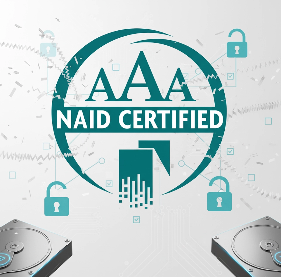 Naid aaa certification - hard drive shredding | secure paper shredding | hdd wiping