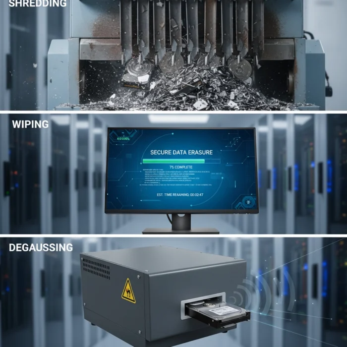 Witnessed on-site paper shredding 2 Shredding vs wiping vs degaussing - hard drive shredding | secure paper shredding | hdd wiping