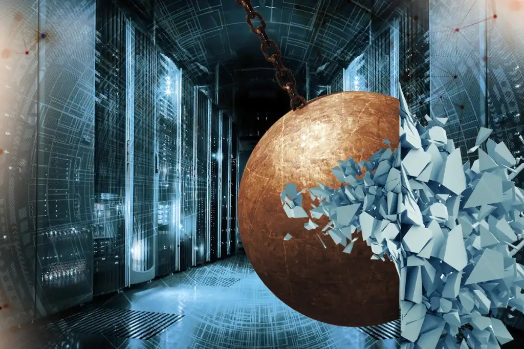 Data center decommissioning & cloud migration: certified destruction for bulk hardware 7 Bulldozer wrecking ball deconstruct tear down decommission data center 100811435 orig. Jpg - hard drive shredding | secure paper shredding | hdd wiping