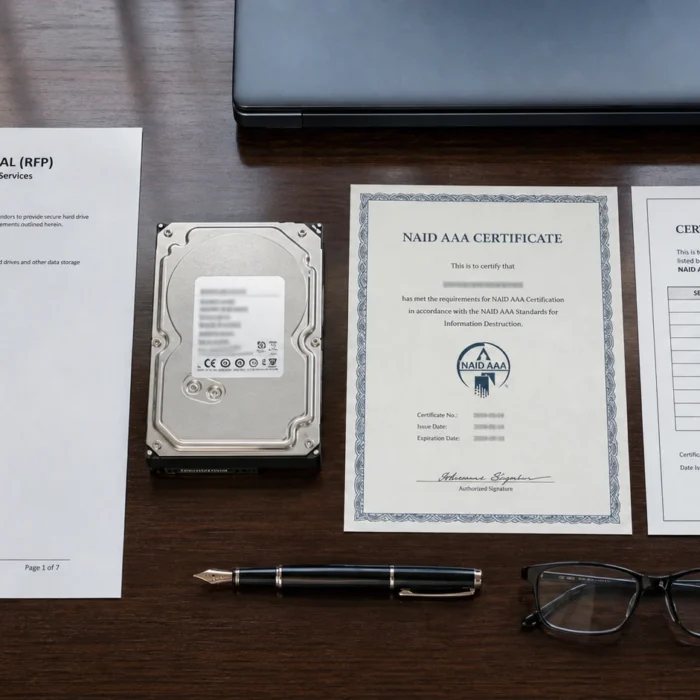 Data destruction certification