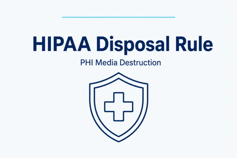 HIPAA Disposal Rule: Media Destruction Requirements for Covered Entities